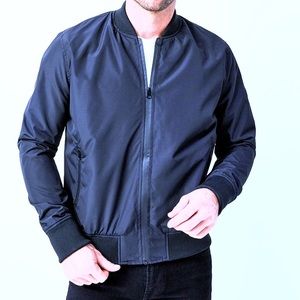 POINT ZERO Navy Sz XL Performance Windbreaker Bomber Jacket